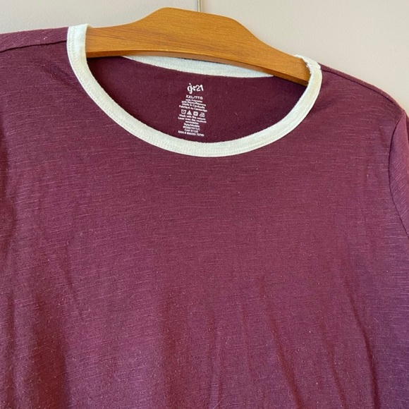 g21 Women’s Burgundy Short Sleeve Top - Picture 4 of 8